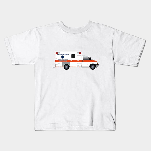 Jefferson County EMS TN ambulance Kids T-Shirt by BassFishin